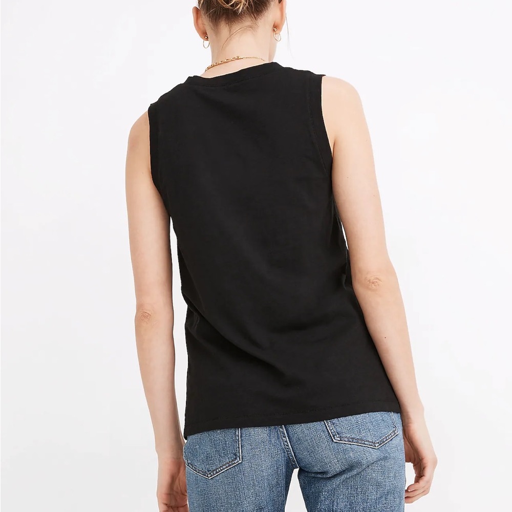 Madewell black Whisper Cotton V-Neck Tank - Picture 4 of 6